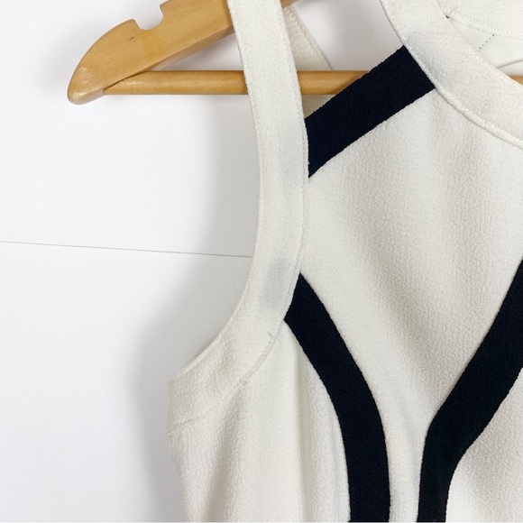 Talulah Sheath Dress Cut Out White Black Trim Size Medium - Picture 4 of 7